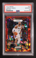 LeBron James 2023-24 Panini Prizm Prizms Red Ice #63 (PSA 10) at PristineAuction.com