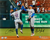 Francisco Lindor & Brandon Nimmo Signed Mets 16x20 Photo (MLB & Fanatics) at PristineAuction.com