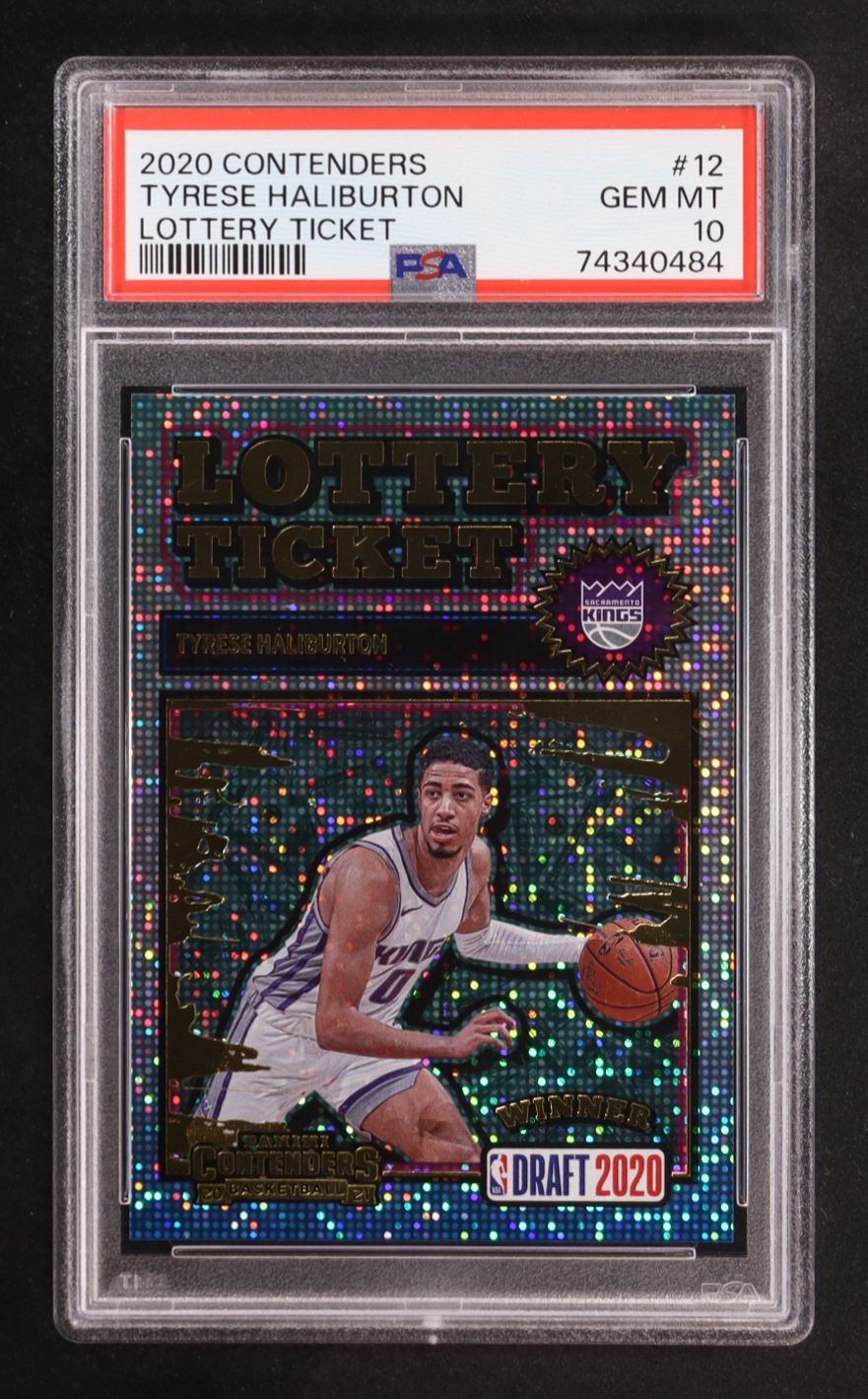 Tyrese Haliburton 2020-21 Panini Contenders Lottery Ticket #12 RC (PSA 10) at PristineAuction.com Tyrese Haliburton 2020-21 Panini Contenders Lottery Ticket #12 RC (PSA 10) at PristineAuction.com