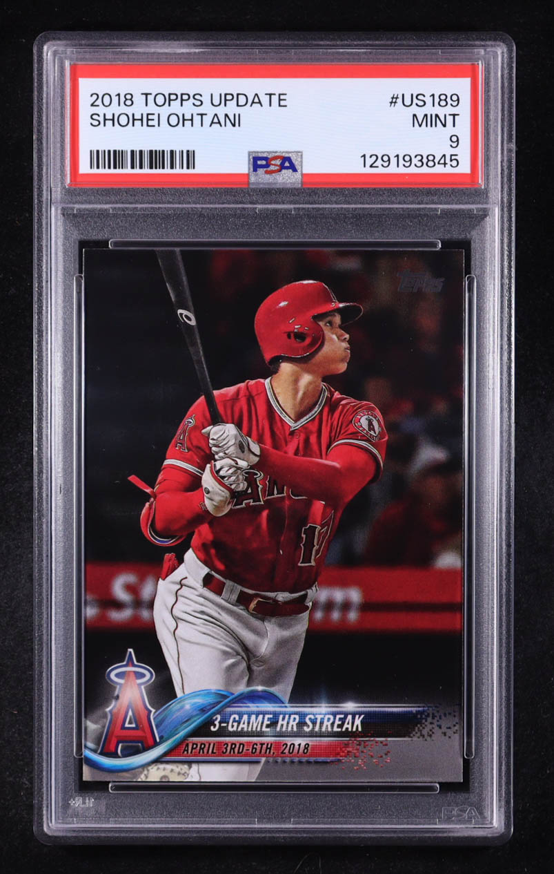 Shohei Ohtani 2018 Topps Update #US189 HL (PSA 9) at PristineAuction.com Shohei Ohtani 2018 Topps Update #US189 HL (PSA 9) at PristineAuction.com