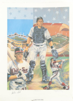 Carlton Fisk Signed White Sox 16x24 Art Print (Beckett) at PristineAuction.com