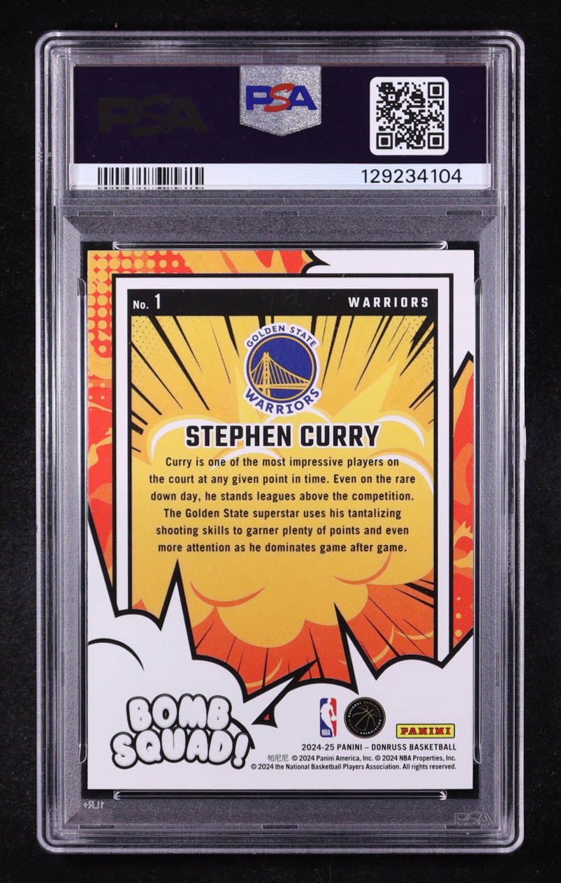 Stephen Curry 2024-25 Donruss Bomb Squad #1 (PSA 10) at PristineAuction.com Stephen Curry 2024-25 Donruss Bomb Squad #1 (PSA 10) at PristineAuction.com