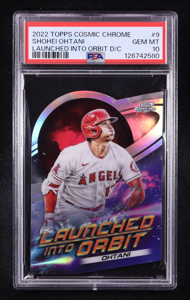 Shohei Ohtani 2022 Topps Cosmic Chrome Launched Into Orbit #LIO9 (PSA 10) at PristineAuction.com Shohei Ohtani 2022 Topps Cosmic Chrome Launched Into Orbit #LIO9 (PSA 10) at PristineAuction.com
