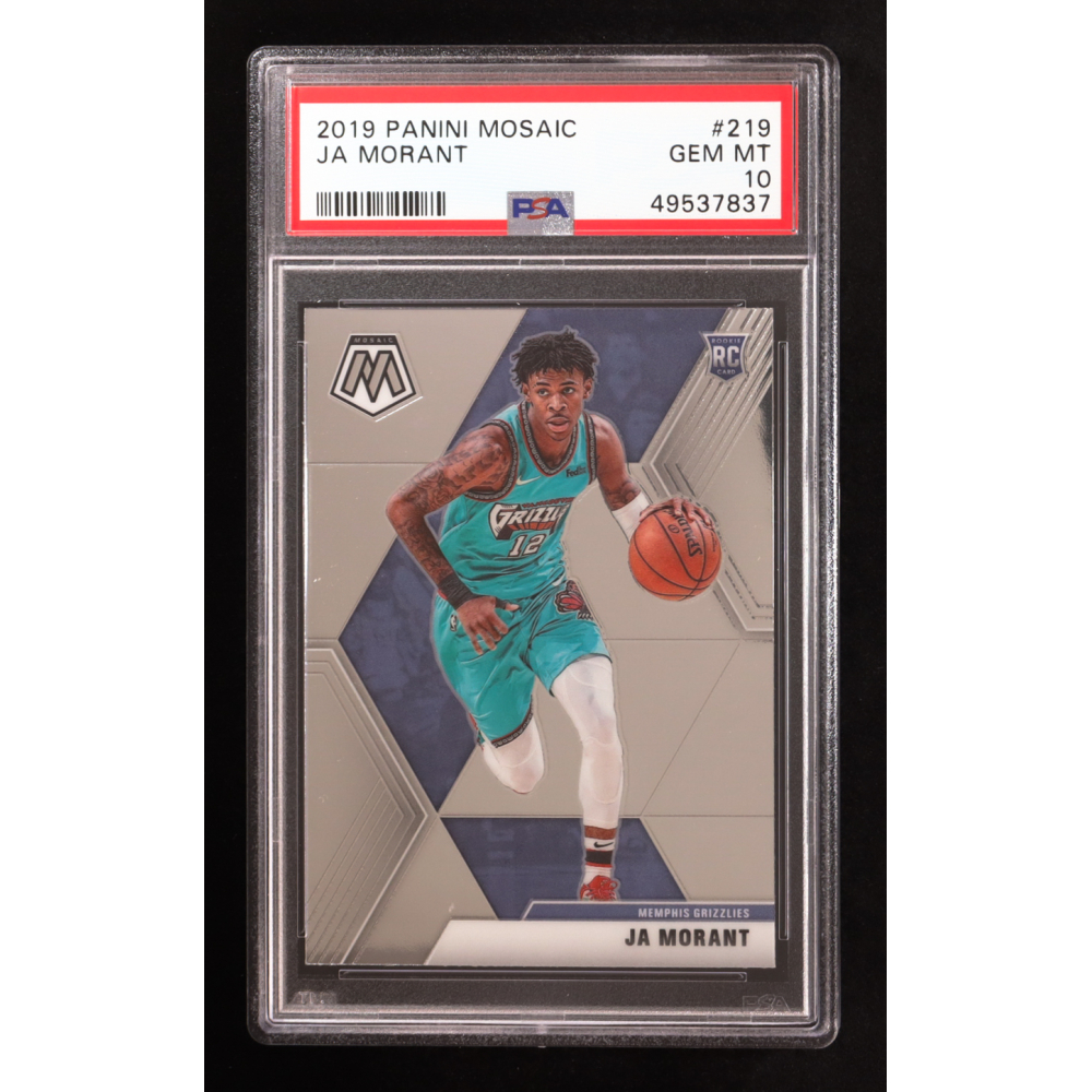 Ja Morant 2019-20 Panini Mosaic #219 RC (PSA 10) at PristineAuction.com