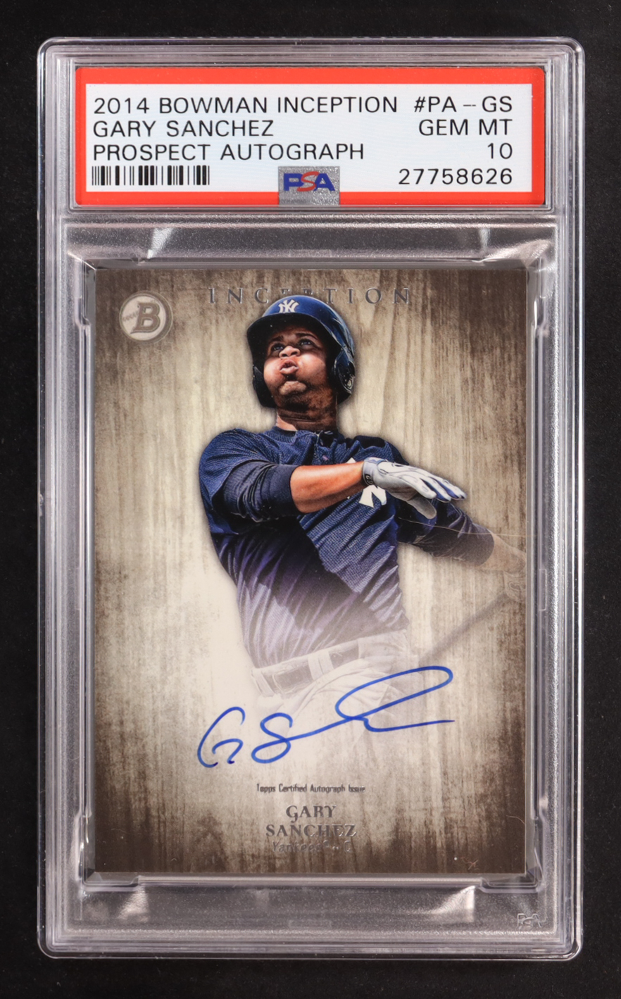 Gary Sanchez 2014 Bowman Inception Prospect Auto #PA-GS RC (PSA 10) at PristineAuction.com Gary Sanchez 2014 Bowman Inception Prospect Auto #PA-GS RC (PSA 10) at PristineAuction.com