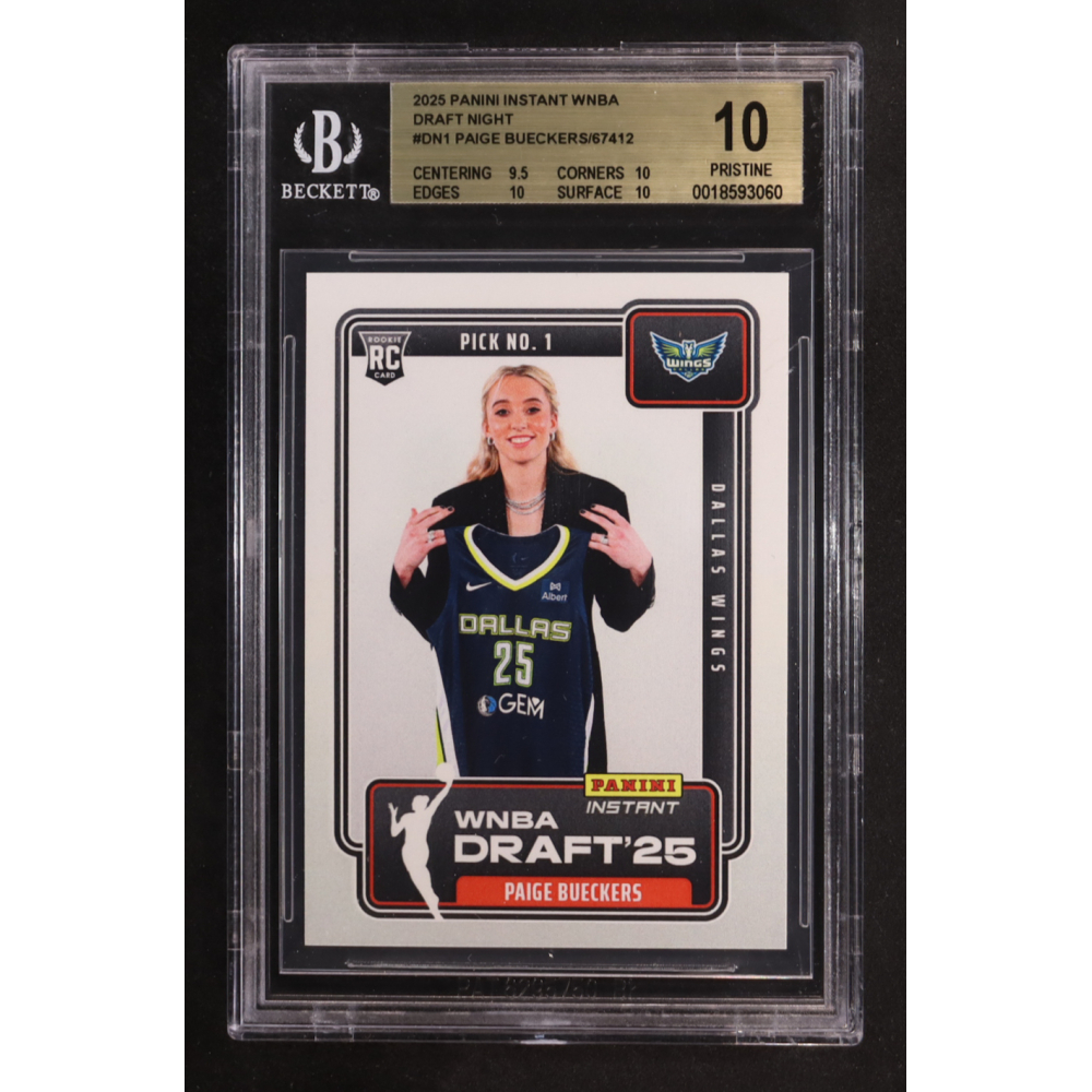 Paige Bueckers 2025-26 Panini Instant WNBA Draft Night #DN-1 RC (BGS 10) at PristineAuction.com