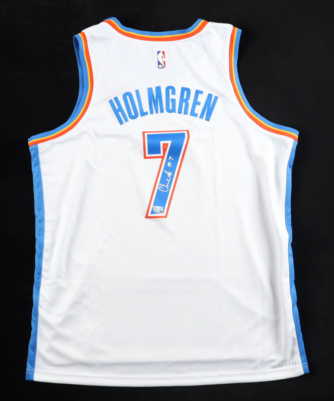 Chet Holmgren Signed Thunder Nike Authentic Jersey (Fanatics) at PristineAuction.com Chet Holmgren Signed Thunder Nike Authentic Jersey (Fanatics) at PristineAuction.com