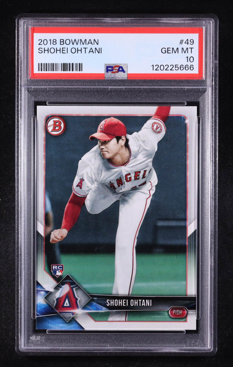 Shohei Ohtani 2018 Bowman #49 RC (PSA 10) at PristineAuction.com Shohei Ohtani 2018 Bowman #49 RC (PSA 10) at PristineAuction.com