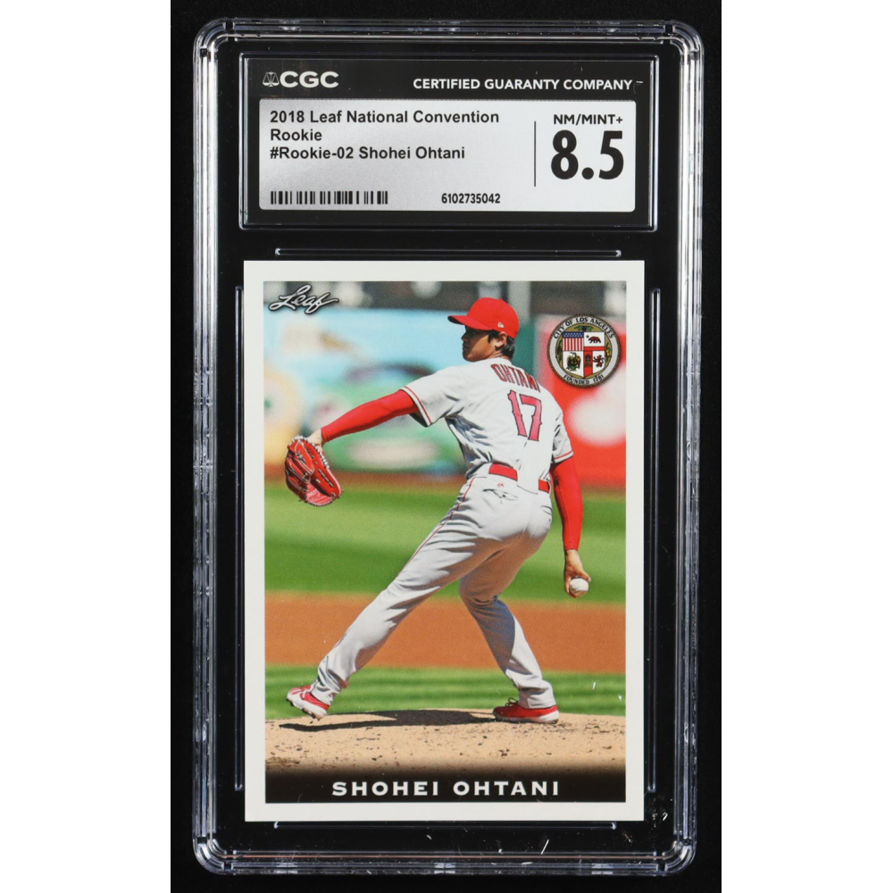 Shohei Ohtani 2018 Leaf National Convention Shohei Ohtani #Rookie02 RC (CGC 8.5) at PristineAuction.com