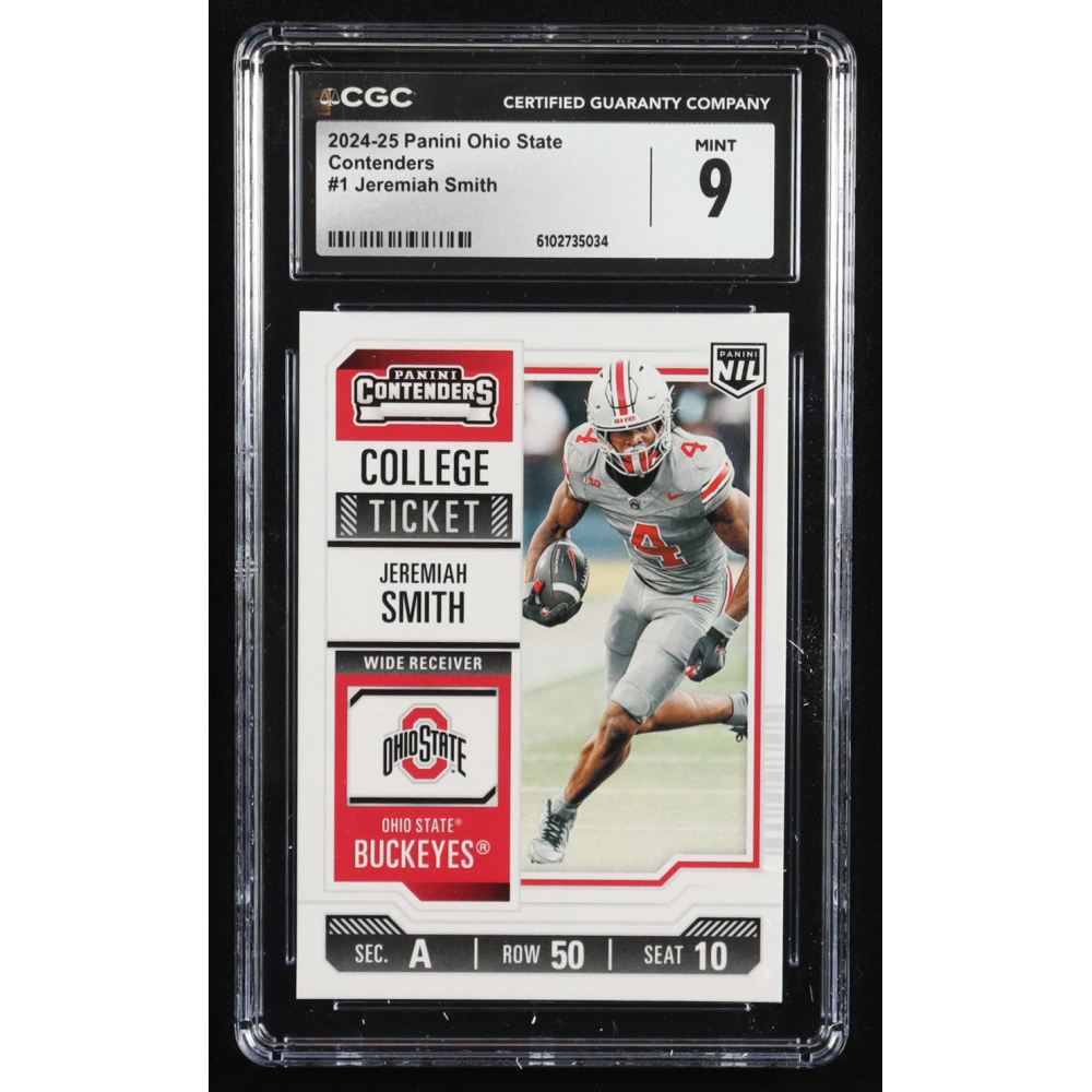 Jeremiah Smith 2024-25 The Ohio State University Panini College Contenders #1 RC (CGC 9) at PristineAuction.com