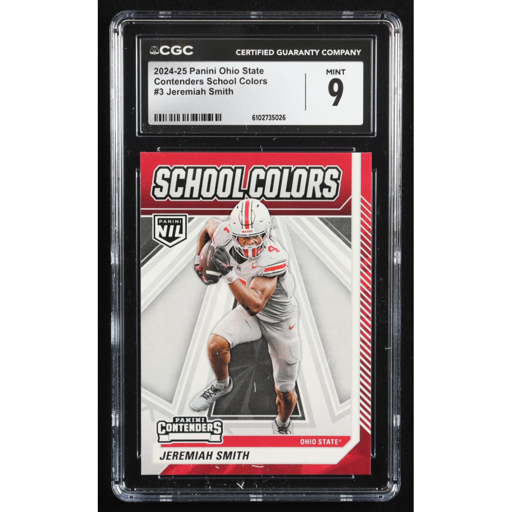 Jeremiah Smith 2024-25 The Ohio State University Panini College Contenders School Colors #3 RC (CGC 9) at PristineAuction.com