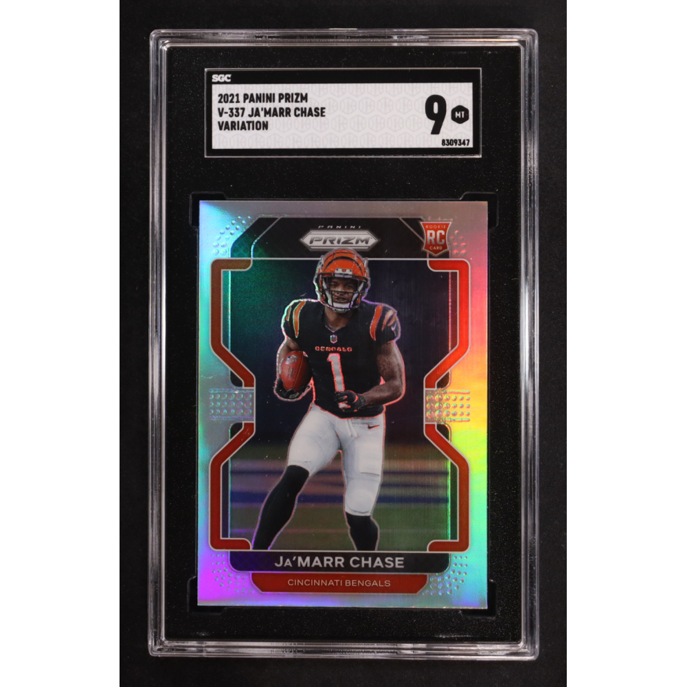 Ja'marr Chase 2021 Panini Prizm Rookie Variations Prizms #337 RC (SGC 9) at PristineAuction.com