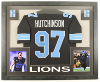 Aidan Hutchinson Signed Custom Framed Jersey Display (Beckett) at PristineAuction.com