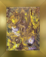 Mark Lewis Original Custom Framed Abstract Painting On Canvas (Lewis) at PristineAuction.com