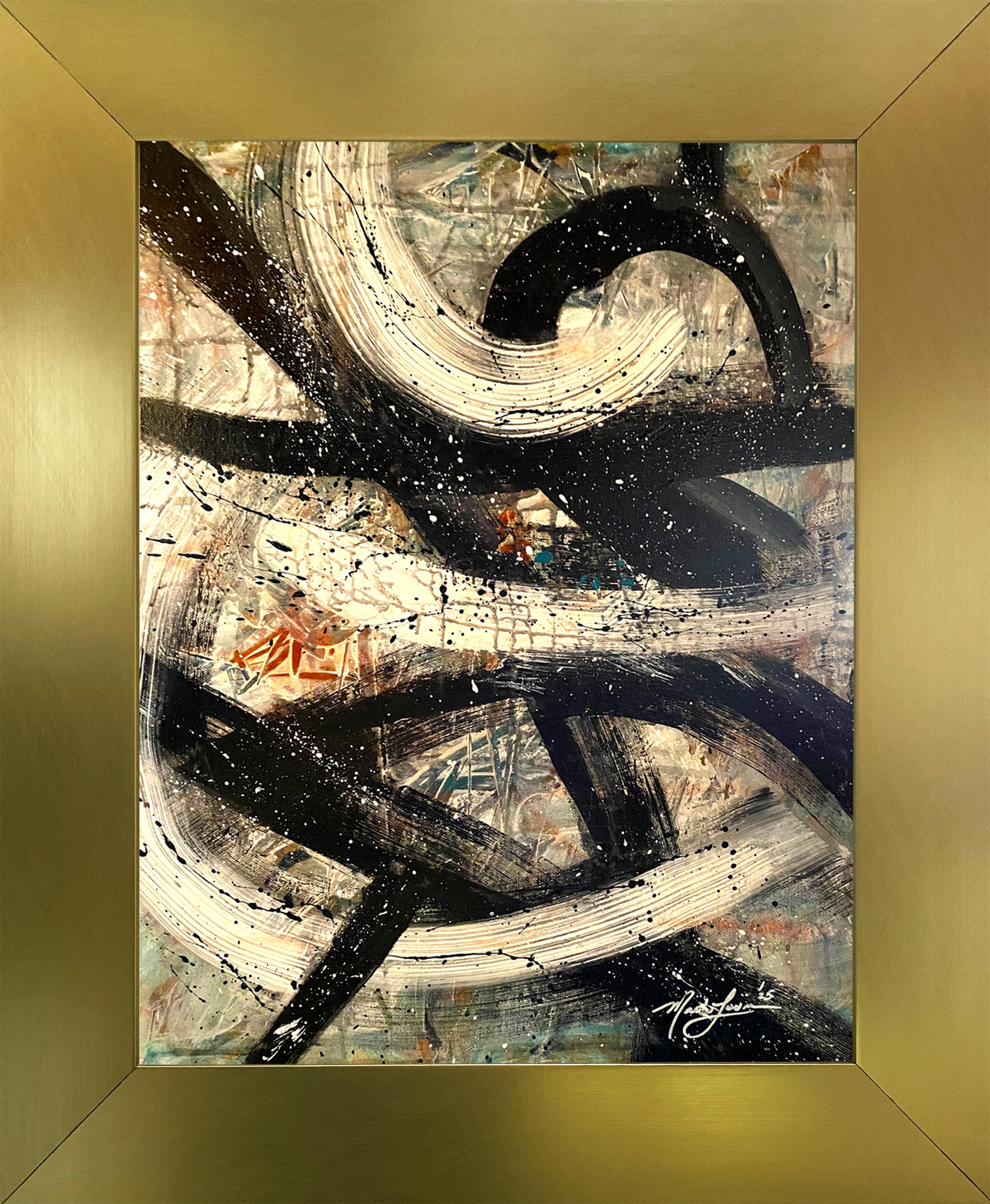 Mark Lewis Original Custom Framed Abstract Painting On Canvas (Lewis) at PristineAuction.com Mark Lewis Original Custom Framed Abstract Painting On Canvas (Lewis) at PristineAuction.com