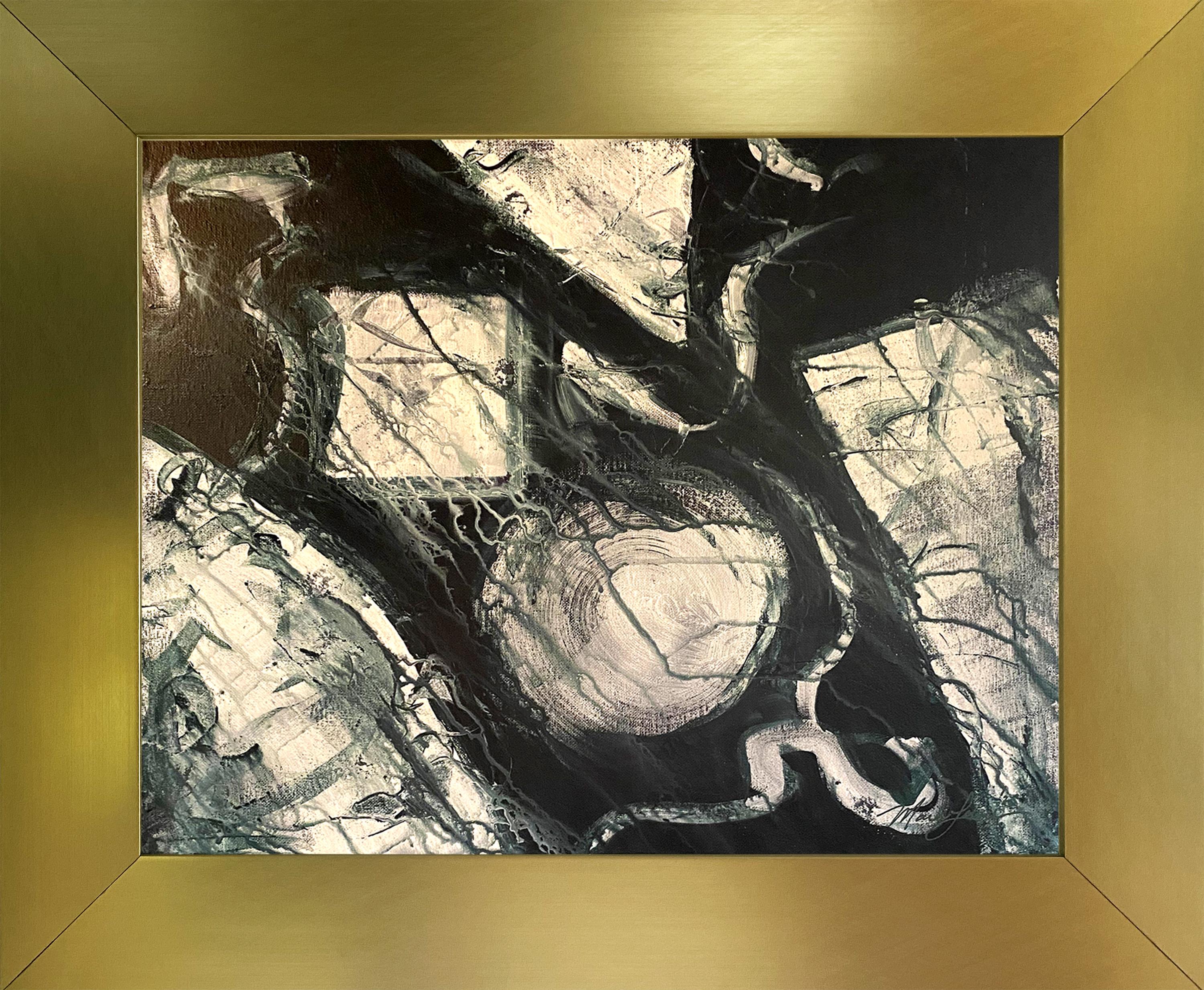 Mark Lewis Original Custom Framed Abstract Painting On Canvas (Lewis) at PristineAuction.com Mark Lewis Original Custom Framed Abstract Painting On Canvas (Lewis) at PristineAuction.com