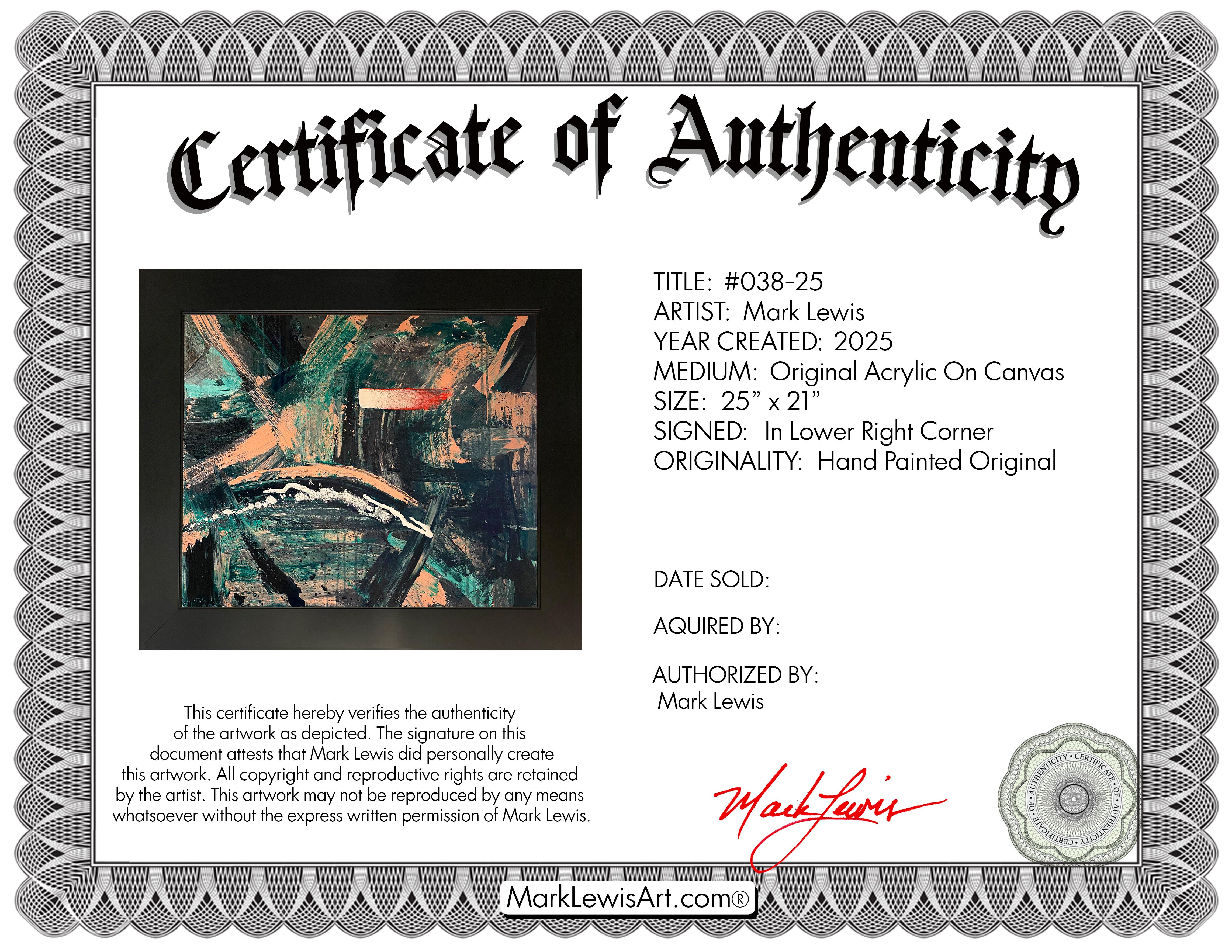 Mark Lewis Original Custom Framed Abstract Painting On Canvas (Lewis) at PristineAuction.com Mark Lewis Original Custom Framed Abstract Painting On Canvas (Lewis) at PristineAuction.com