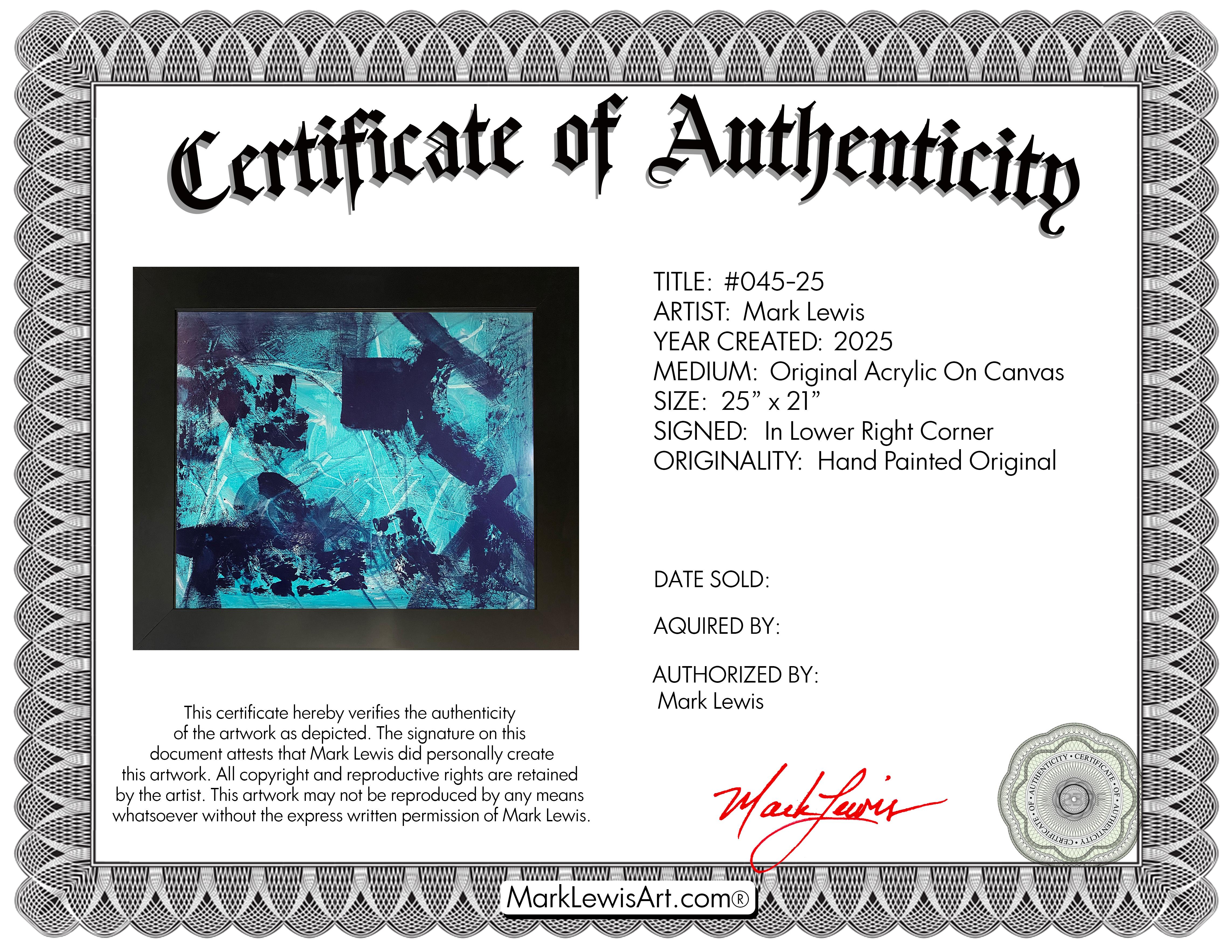 Mark Lewis Original Custom Framed Abstract Painting On Canvas (Lewis) at PristineAuction.com Mark Lewis Original Custom Framed Abstract Painting On Canvas (Lewis) at PristineAuction.com