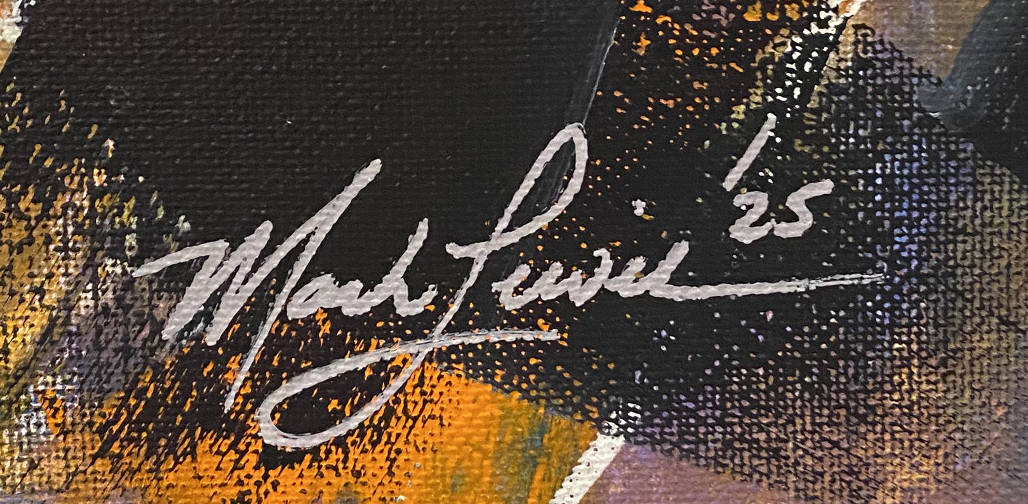 Mark Lewis Original Custom Framed Abstract Painting On Canvas (Lewis) at PristineAuction.com Mark Lewis Original Custom Framed Abstract Painting On Canvas (Lewis) at PristineAuction.com