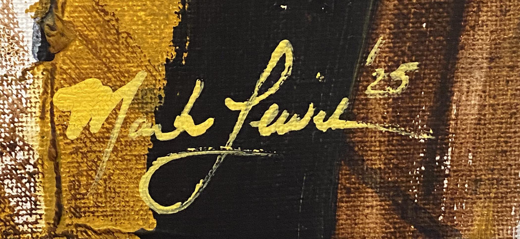 Mark Lewis Original Custom Framed Abstract Painting On Canvas (Lewis) at PristineAuction.com Mark Lewis Original Custom Framed Abstract Painting On Canvas (Lewis) at PristineAuction.com