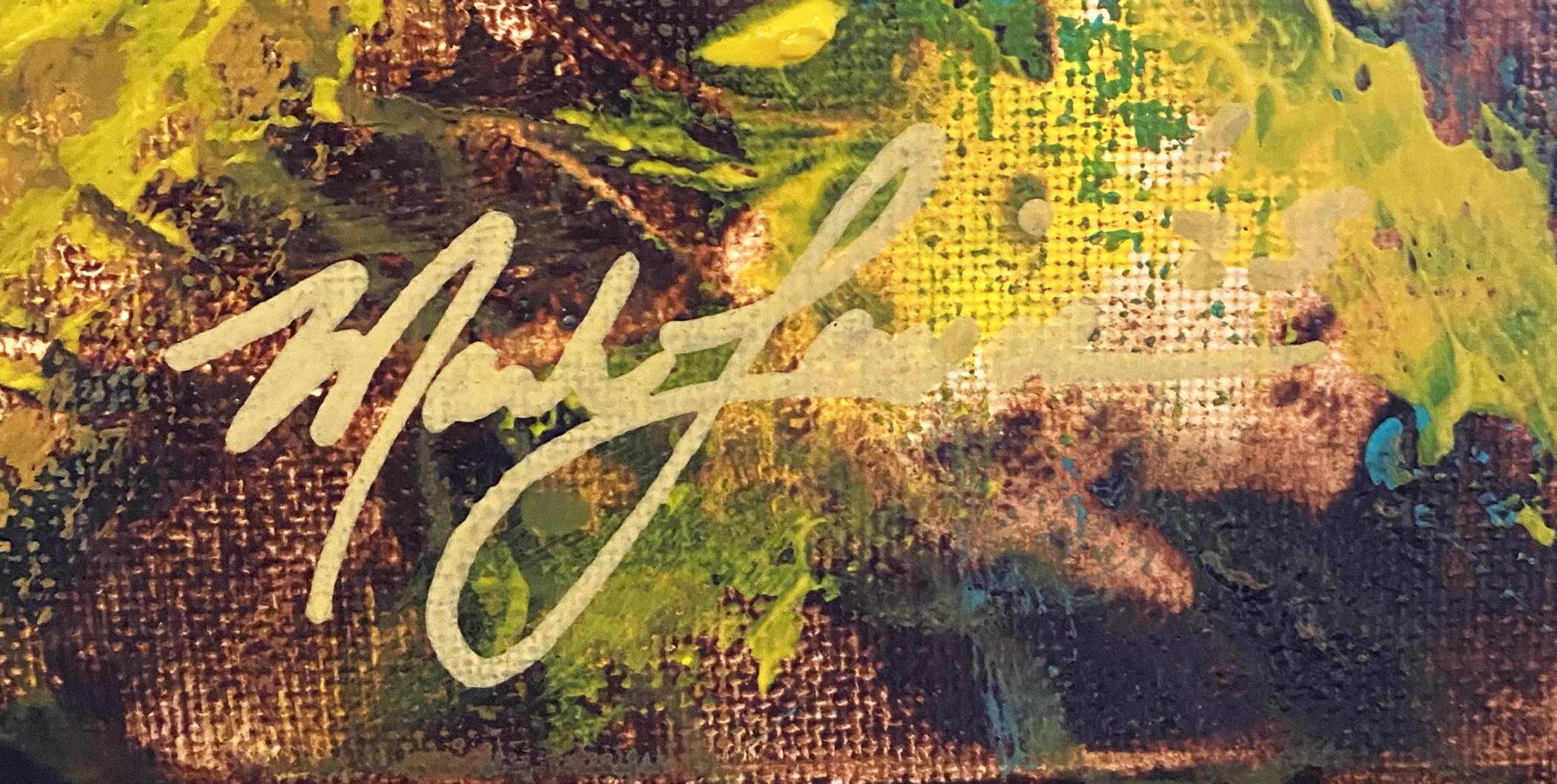 Mark Lewis Original Custom Framed Abstract Painting On Canvas (Lewis) at PristineAuction.com Mark Lewis Original Custom Framed Abstract Painting On Canvas (Lewis) at PristineAuction.com