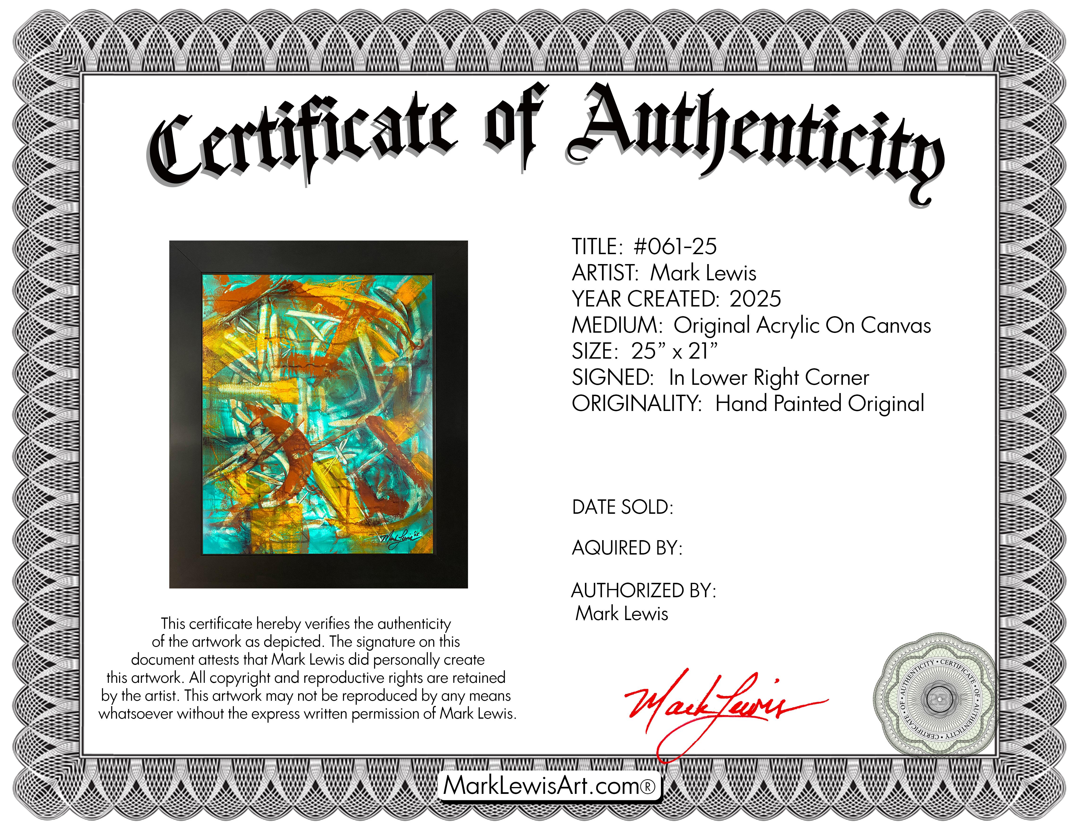 Mark Lewis Original Custom Framed Abstract Painting On Canvas (Lewis) at PristineAuction.com Mark Lewis Original Custom Framed Abstract Painting On Canvas (Lewis) at PristineAuction.com