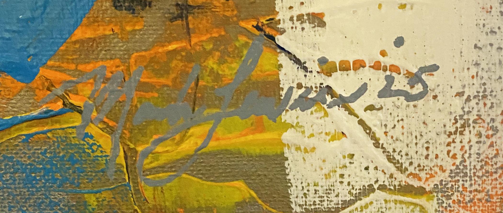 Mark Lewis Original Custom Framed Abstract Painting On Canvas (Lewis) at PristineAuction.com Mark Lewis Original Custom Framed Abstract Painting On Canvas (Lewis) at PristineAuction.com