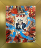 Mark Lewis Original Custom Framed Abstract Painting On PlexiGlass (Lewis) at PristineAuction.com