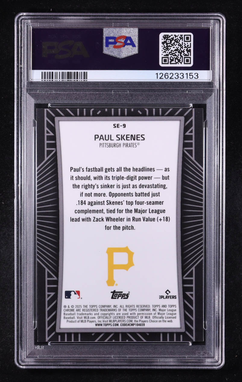 Paul Skenes 2025 Topps Chrome Shadow Etch #SE9 (PSA 10) at PristineAuction.com Paul Skenes 2025 Topps Chrome Shadow Etch #SE9 (PSA 10) at PristineAuction.com