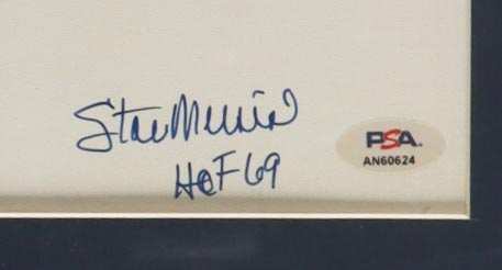 Stan Musial Signed Cardinals Custom Framed Art Print Display Inscribed "HOF 69" (PSA) at PristineAuction.com Stan Musial Signed Cardinals Custom Framed Art Print Display Inscribed "HOF 69" (PSA) at PristineAuction.com