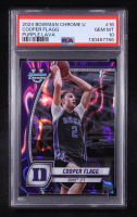 Cooper Flagg 2024-25 Bowman Chrome University Purple Lava Refractors #16 RC (PSA 10) at PristineAuction.com