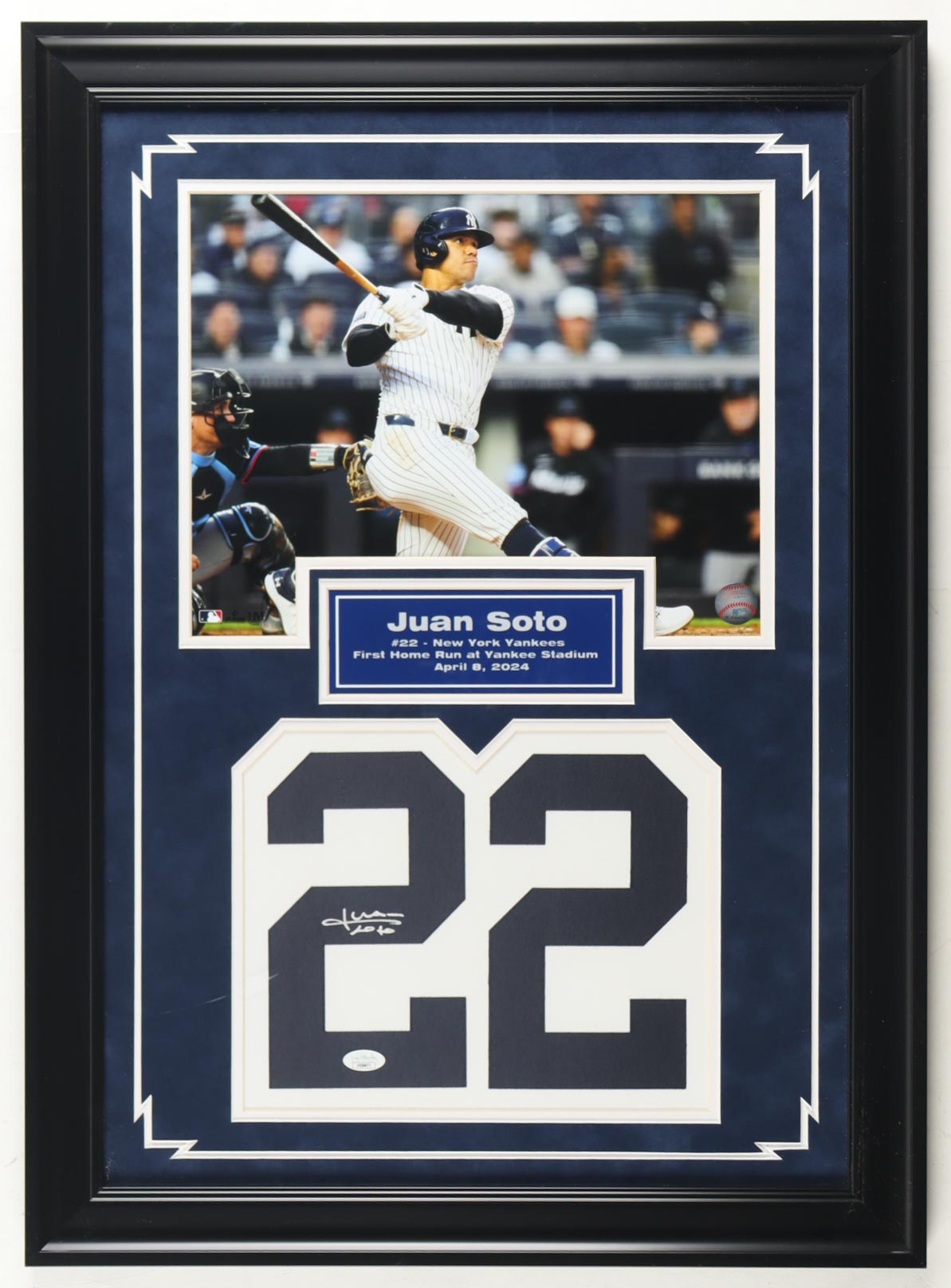 Juan Soto Signed Yankees Custom Framed Jersey Number Display (JSA) at PristineAuction.com Juan Soto Signed Yankees Custom Framed Jersey Number Display (JSA) at PristineAuction.com