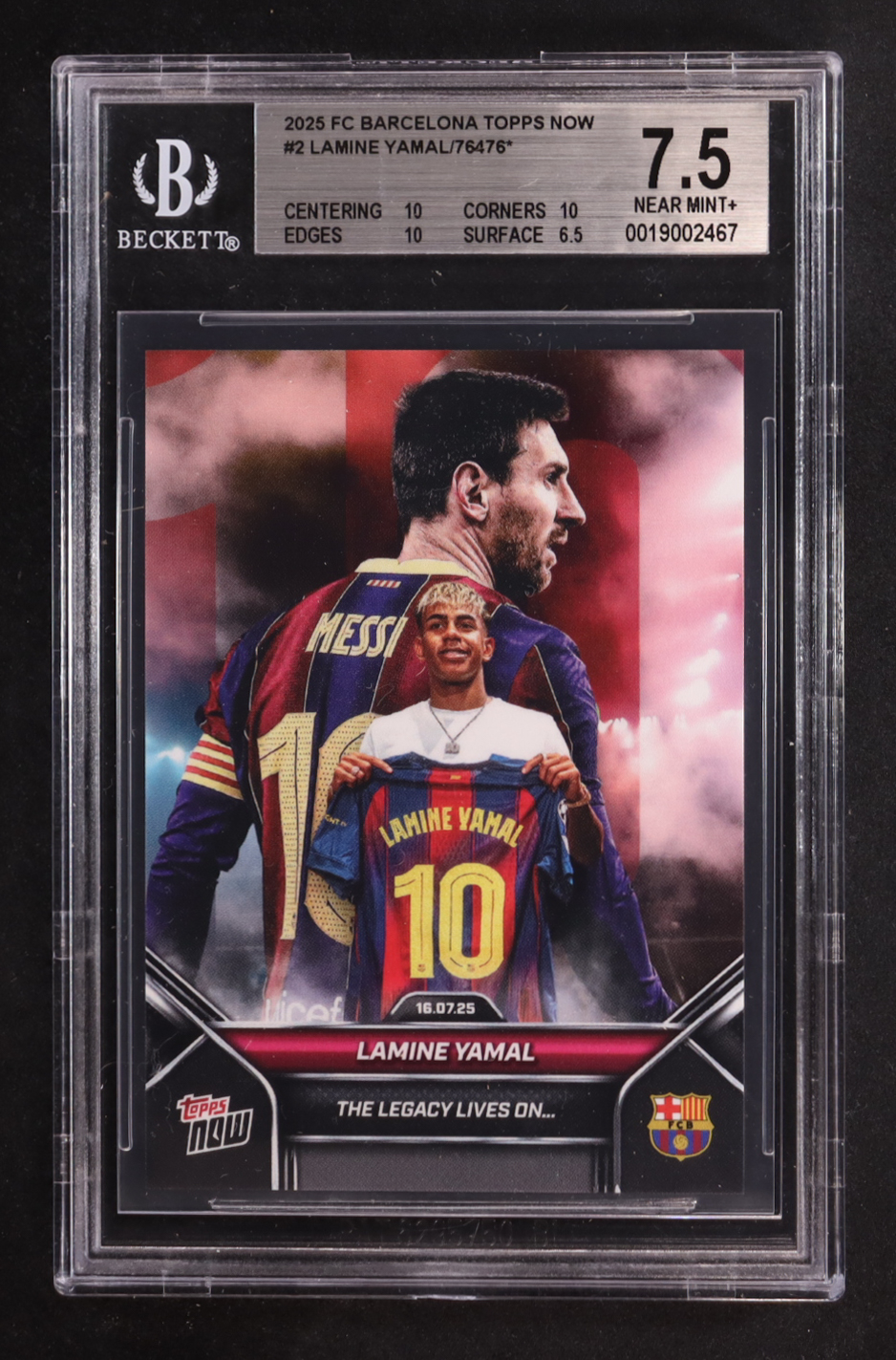 Lamine Yamal 2025 Topps Now FC Barcelona #2 (BGS 7.5) at PristineAuction.com Lamine Yamal 2025 Topps Now FC Barcelona #2 (BGS 7.5) at PristineAuction.com