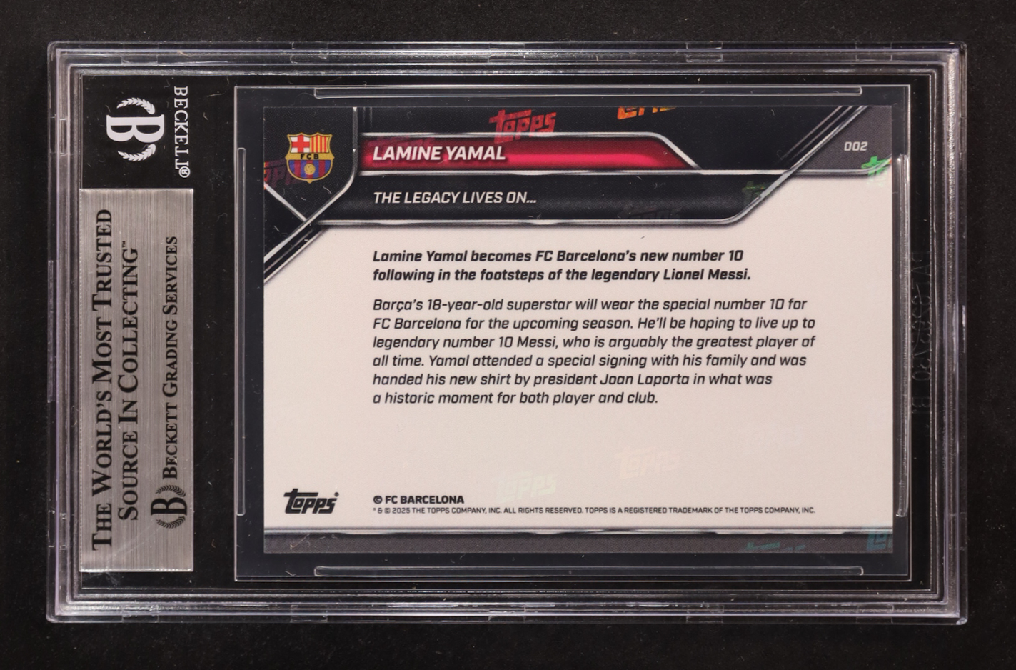 Lamine Yamal 2025 Topps Now FC Barcelona #2 (BGS 7.5) at PristineAuction.com Lamine Yamal 2025 Topps Now FC Barcelona #2 (BGS 7.5) at PristineAuction.com