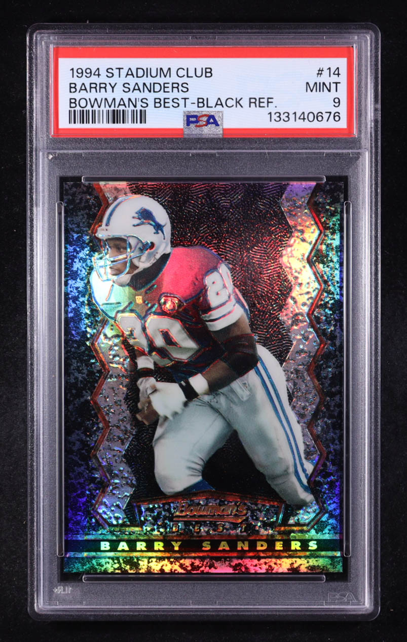 Barry Sanders 1994 Stadium Club Bowman's Best Refractors #BK14 (PSA 9) at PristineAuction.com Barry Sanders 1994 Stadium Club Bowman's Best Refractors #BK14 (PSA 9) at PristineAuction.com