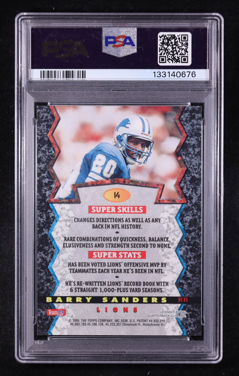 Barry Sanders 1994 Stadium Club Bowman's Best Refractors #BK14 (PSA 9) at PristineAuction.com Barry Sanders 1994 Stadium Club Bowman's Best Refractors #BK14 (PSA 9) at PristineAuction.com