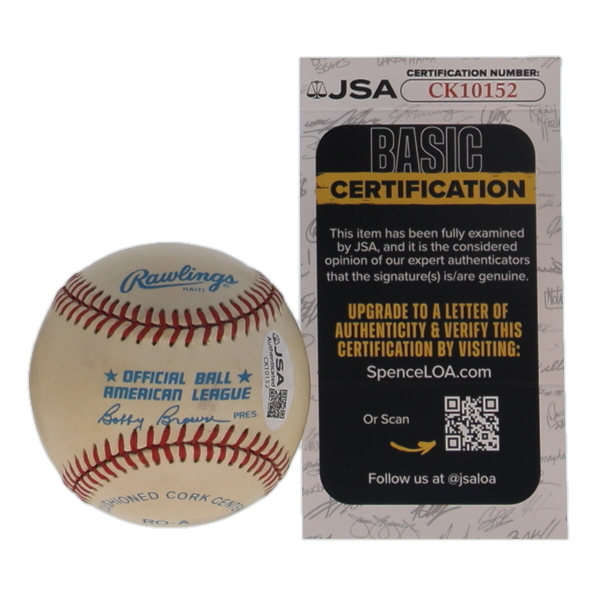 Wally Joyner Signed OAL Baseball (JSA) at PristineAuction.com Wally Joyner Signed OAL Baseball (JSA) at PristineAuction.com