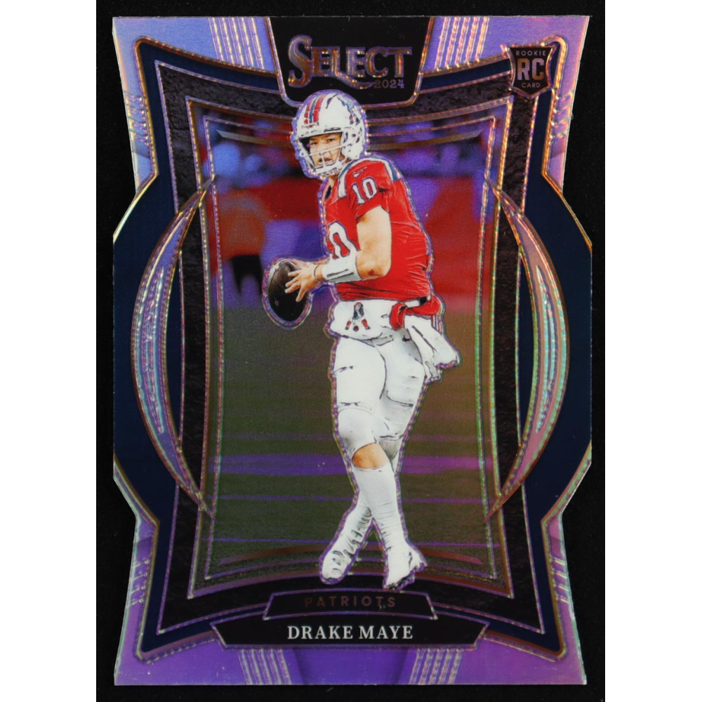 Drake Maye 2024 Select Prizm Silver Die-Cut #27 RC at PristineAuction.com