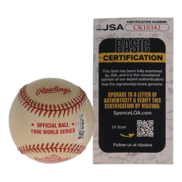 Chipper Jones Signed 1996 World Series Baseball (JSA) at PristineAuction.com Chipper Jones Signed 1996 World Series Baseball (JSA) at PristineAuction.com