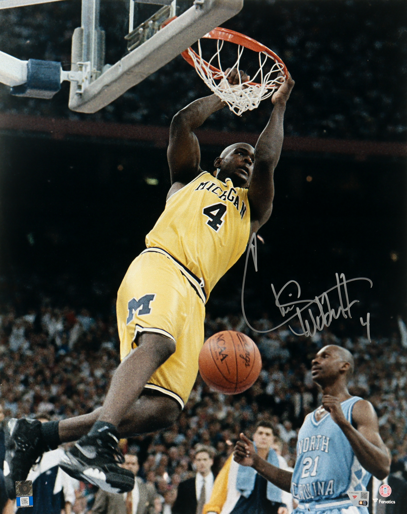 Chris Webber Signed Michigan Wolverines 16x20 Photo (Fanatics) at PristineAuction.com Chris Webber Signed Michigan Wolverines 16x20 Photo (Fanatics) at PristineAuction.com