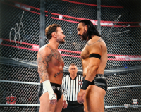 CM Punk & Drew McIntyre Signed WWE Bad Blood 16x20 Photo (Fanatics) at PristineAuction.com