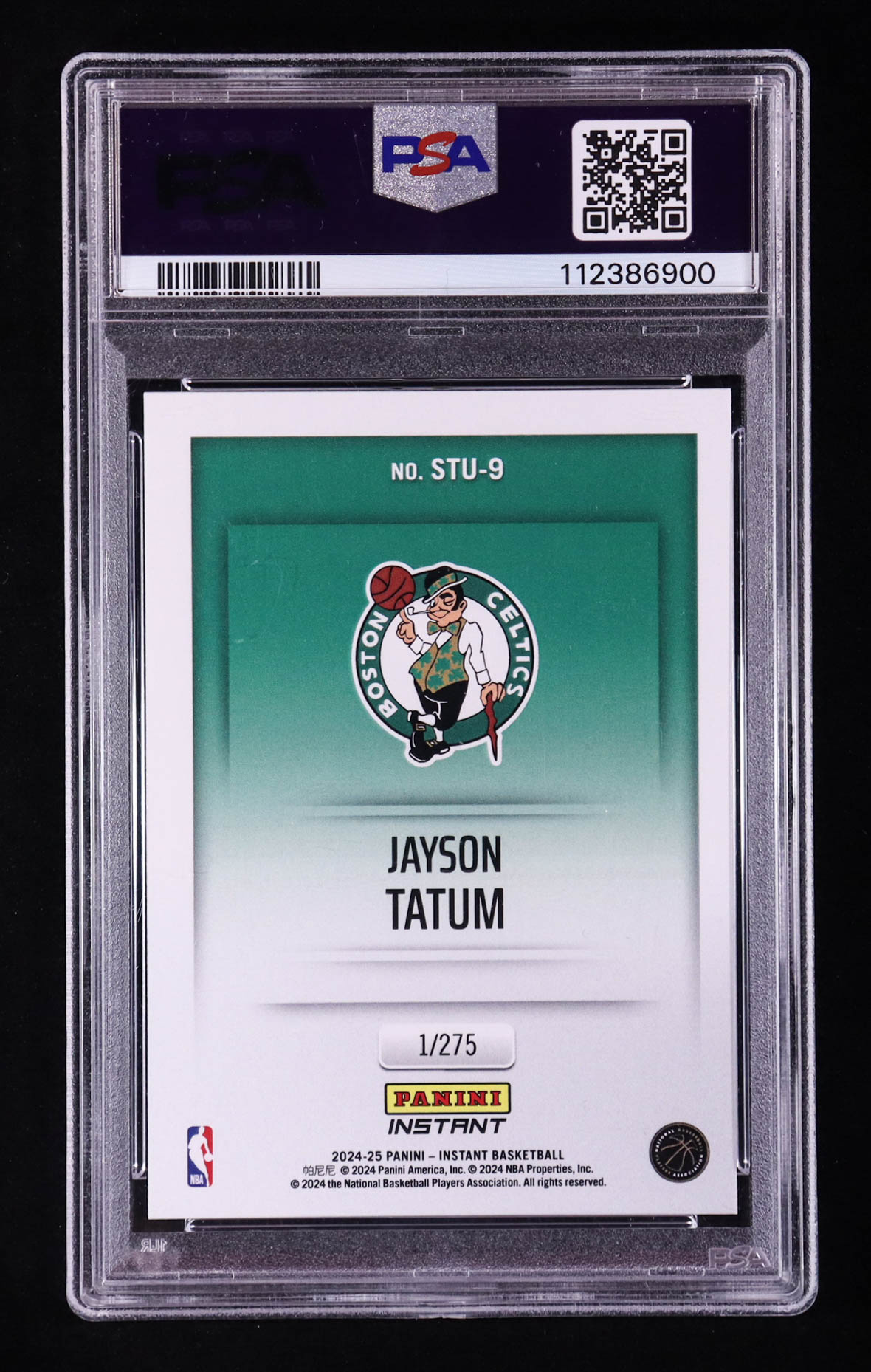 Jayson Tatum 2024 Panini Instant Studio #STU9 (PSA 10) at PristineAuction.com Jayson Tatum 2024 Panini Instant Studio #STU9 (PSA 10) at PristineAuction.com
