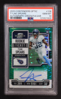 Tyjae Spears 2023 Panini Contenders Optic Green Pulsar Rookie Ticket Auto #138 RC #06/30 (PSA 10) at PristineAuction.com