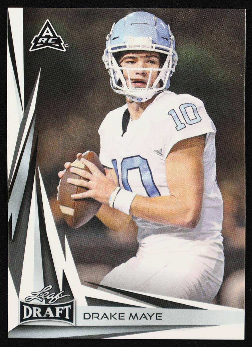 Drake Maye 2023 Leaf Draft #B24 RC at PristineAuction.com Drake Maye 2023 Leaf Draft #B24 RC at PristineAuction.com