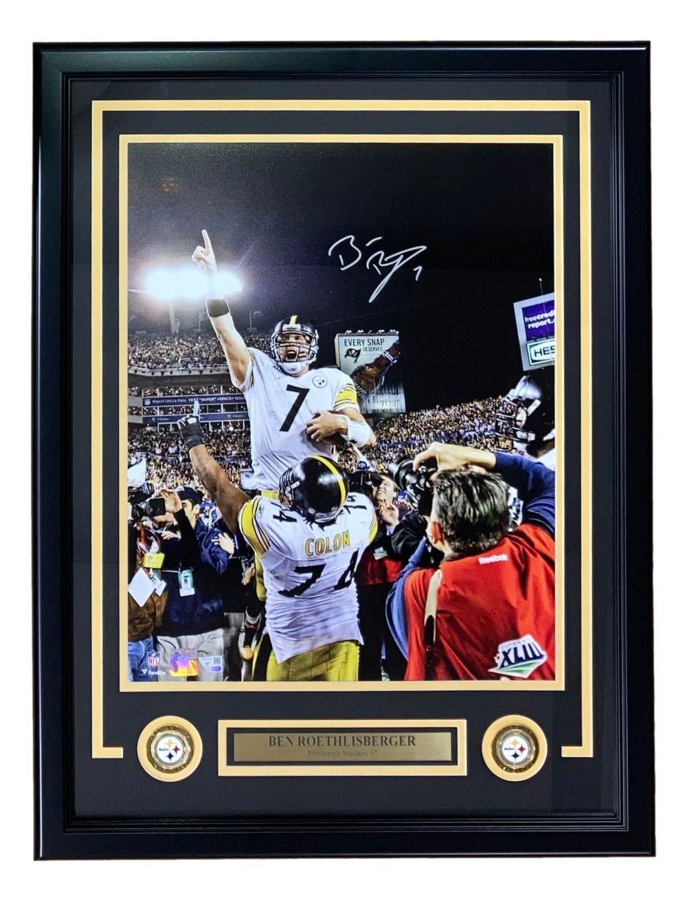 Ben Roethlisberger Signed Steelers Custom Framed Photo (Fanatics) at PristineAuction.com Ben Roethlisberger Signed Steelers Custom Framed Photo (Fanatics) at PristineAuction.com