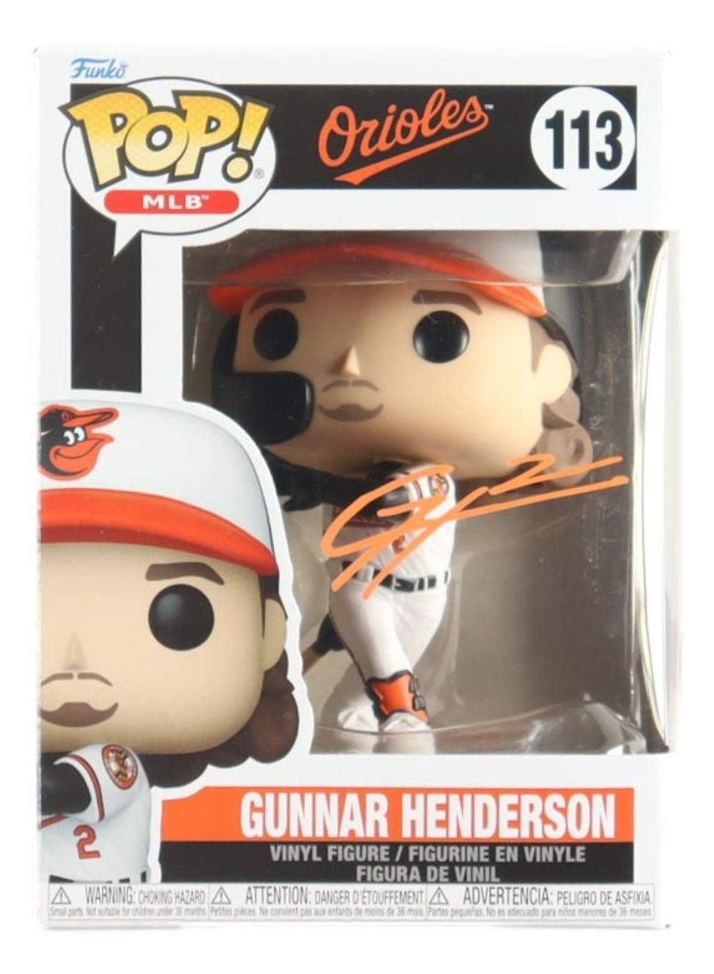 Gunnar Henderson Signed Orioles #113 Funko Pop! Vinyl Figure (Beckett) at PristineAuction.com Gunnar Henderson Signed Orioles #113 Funko Pop! Vinyl Figure (Beckett) at PristineAuction.com