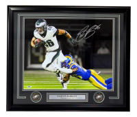 Saquon Barkley Signed Eagles Custom Framed Photo (PSA) at PristineAuction.com
