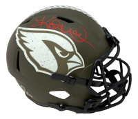 Kurt Warner Signed Cardinals Full-Size Salute to Service Alternate Speed Helmet (Beckett) at PristineAuction.com