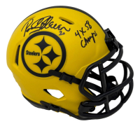 Rocky Bleier Signed Steelers Rave Alternate Speed Mini Helmet Inscribed "4x SB Champs" (Beckett) at PristineAuction.com