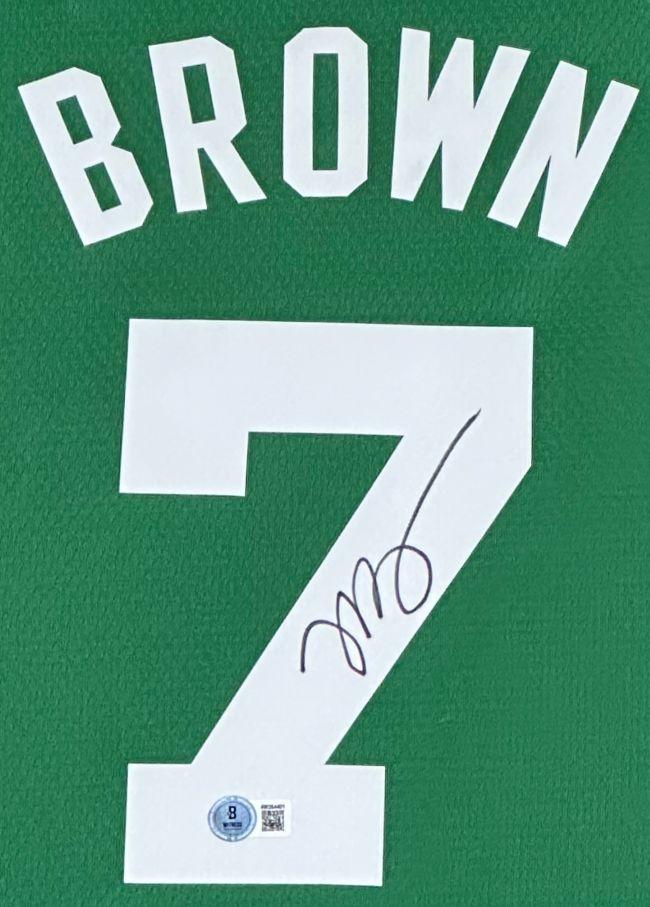Jaylen Brown Signed Celtics Custom Framed Nike Authentic Jersey (Beckett) at PristineAuction.com Jaylen Brown Signed Celtics Custom Framed Nike Authentic Jersey (Beckett) at PristineAuction.com